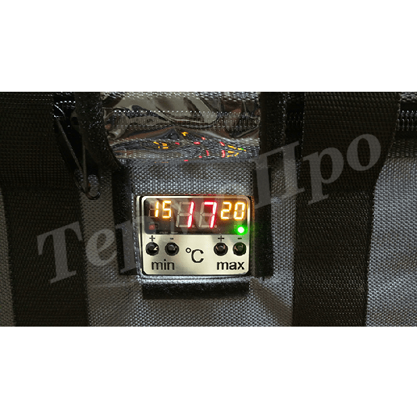 Термосумка с нагревателем и автоматическим контролем температуры +30...+37 °С нагрев